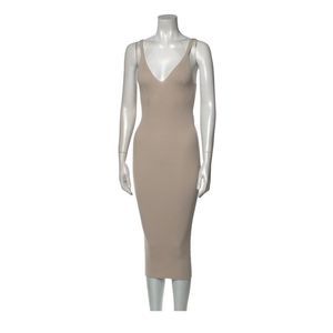 REMAIN BIRGER CHRISTENSEN V-Neck Midi Length Dress Size S